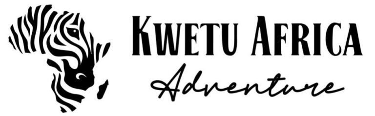 Kwetu Africa Adventure logo featuring the silhouette of the African continent with zebra stripes forming the shape of the continent and a zebra head on the left, accompanied by the text 'Kwetu Africa Adventure' in bold and cursive fonts